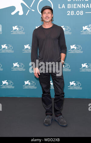Venice, Italy. 29th Aug, 2019. 76th Venice Film Festival 2019, Photocall film “Ad astra”. Pictured: Brad Pitt Credit: Independent Photo Agency/Alamy Live News