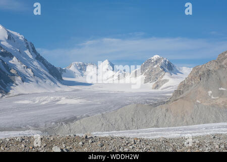 Potanin glacier in Altai Tavan Bogd National Park, Mongolia Stock Photo