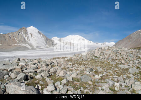 Potanin glacier in Altai Tavan Bogd National Park, Mongolia Stock Photo