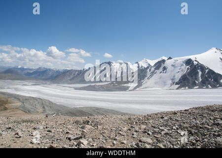 Potanin glacier in Altai Tavan Bogd National Park, Mongolia Stock Photo