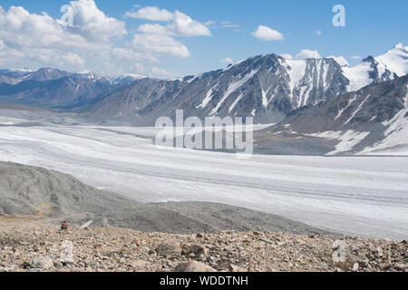 Potanin glacier in Altai Tavan Bogd National Park, Mongolia Stock Photo