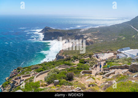 View from the old Cape Point Lighthouse, Cape of Good Hope, Western Cape, South Africa Stock Photo