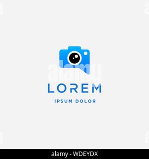 Camera Chat Logo Template Vector Icon Design Stock Vector
