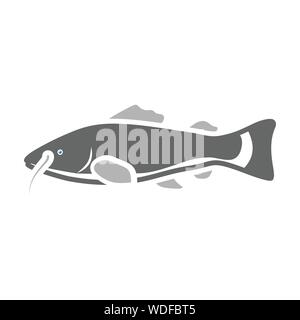 Phractocephalus hemioliopterus fish Icon colour. Singe aquarium fish Icon from the sea,ocean life web colour. Stock Vector