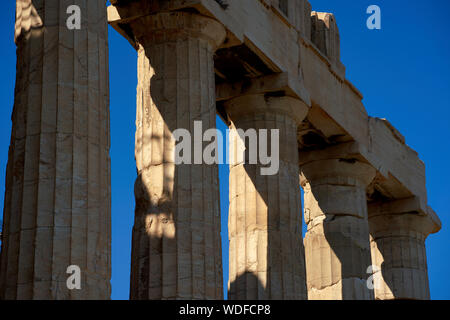 Details of The Parthenon on the Acropolis in Athens, Greece Stock Photo