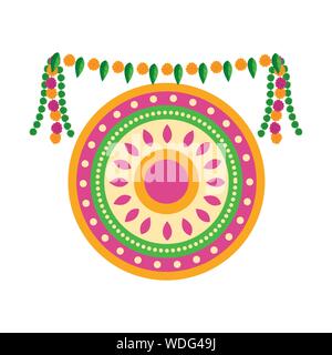 Toran and mandale of onam celebration design Stock Vector