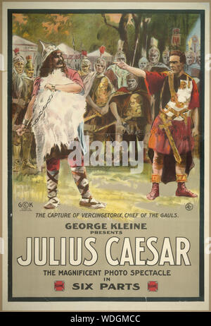 George Kleine presents Julius Caesar The magnificent photo spectacle in six parts. Abstract/medium: 1 print : color lithograph  sheet 105 x 70 cm. (poster format) Stock Photo