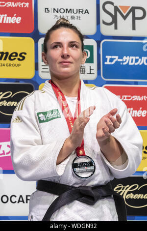 Tokyo, Japan. 29th Aug, 2019. Silver medalist Barbara Timo of Portugal, attends the award ceremony of the women's -70kg category of the World Judo Championships Tokyo 2019 at Nippon Budokan. The World Judo Championships Tokyo 2019 is held from August 25 to September 1st. Credit: Rodrigo Reyes Marin/ZUMA Wire/Alamy Live News Stock Photo