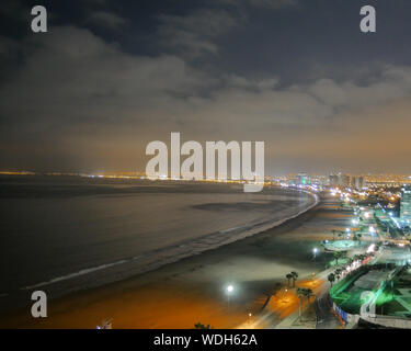 Panoramic view of La Serena Bay, Coquimbo Region, Chile, South America Stock Photo