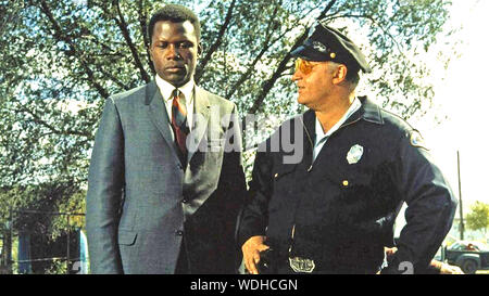 IN THE HEAT OF THE NIGHT 1967 United Artists film with Sidney Poitier at left and Rod Steiger Stock Photo