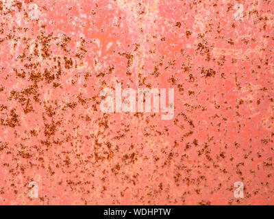 Red painted rusty wall. Abstract grunge texture background. Copy space, empty template for text Stock Photo
