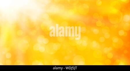 Orange abstract background with bokeh. Vector illustration Stock Vector