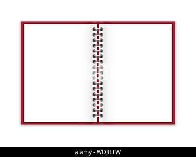Open notebook isolated on white background vector Stock Vector