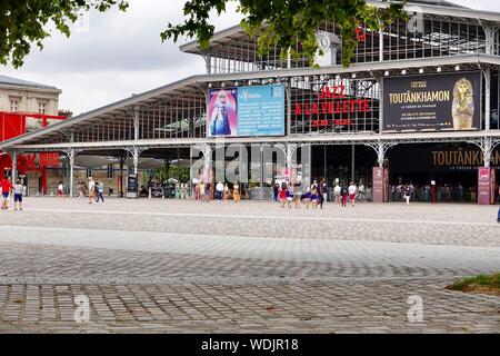 Tutankhamen exhibit at the Grande Halle de la Villette, Paris, France. Stock Photo