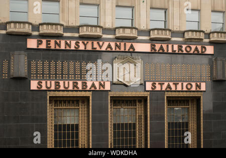 Pennsylvania Railroad suburban station Philadelphia PA Stock Photo