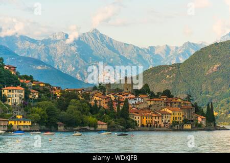 Santa Maria Rezzonico. Comune in the Province of Como in the Italian Region Lombardy, Located on the Northwest shore of Lake Como, Italy. Stock Photo