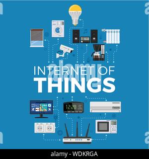 Smart Home and Internet of Things Stock Vector