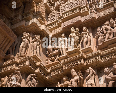 Kandariya Mahadeva Temple, Khajuraho Group of Monuments, Khajuraho, Madhya Pradesh, India, Asia Stock Photo