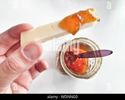 Download A High Angle Shot Of A Person Holding A Jar Of Peanut Butter With A Blurred Background Stock Photo Alamy Yellowimages Mockups