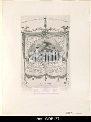 Grand National Whig prize banner badge / lith. by Edward Weber & Co., Baltimore, Md. Abstract/medium: 1 print on wove paper : lithograph, chine colle proof  image 40.7 x 25.7 cm. Stock Photo