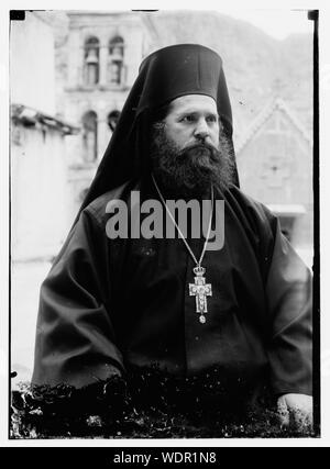 Greek Orthodox priest at St. Catherine's Monastery in the Sinai Abstract/medium: G. Eric and Edith Matson Photograph Collection Stock Photo