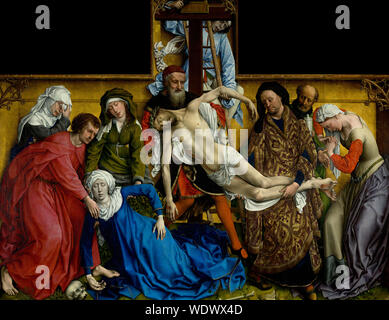 The Descent from the Cross - Rogier van der Weyden, circa 1435 Stock Photo