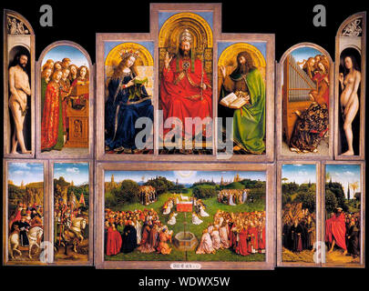 The Ghent Altarpiece (wings open) - Jan van Eyck Stock Photo