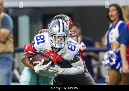 Arlington, Texas, USA. 29th Aug, 2019. Dallas Cowboys wide receiver Jon'Vea  Johnson (81) in action during the pre-season game between the Tampa Bay  Buccaneers and the Dallas Cowboys at the AT &