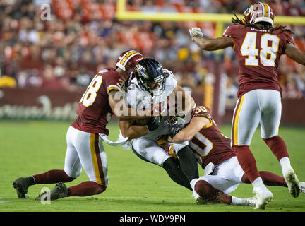 Maryland, USA. 20th Aug, 2021. August 20, 2021: Washington Football Team  defensive back Troy Apke (30) lines up at corner during the NFL preseason  game between the Cincinnati Bengals and the Washington