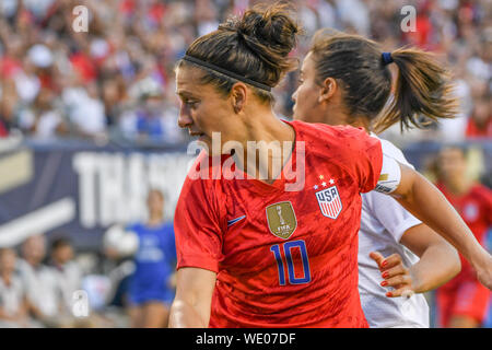 Philadelphia, United States. 29th Aug, 2019. Philadelphia, PA - The United States Women's Soccer Team defeats Portugal 4-0 during thier World Cup victory tour. Credit: Don Mennig/Alamy Live News Stock Photo