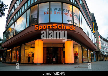 Famous retailer for shoes, devices and sportswear called Sportscheck Stock Photo