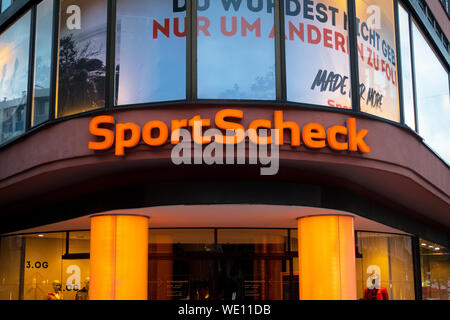 Famous retailer for shoes, devices and sportswear called Sportscheck Stock Photo