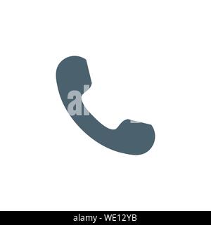 Handset related vector glyph icon. Stock Vector