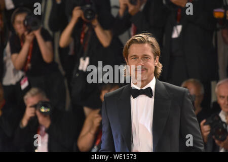 VENICE, ITALY - 29th August, 2019. Brad Pitt attends the red carpet of AD ASTRA during the 76th Venice Film Festival on August 29, 2019 in Venice, Italy. © Andrea Merola/Awakening/Alamy Live News Stock Photo