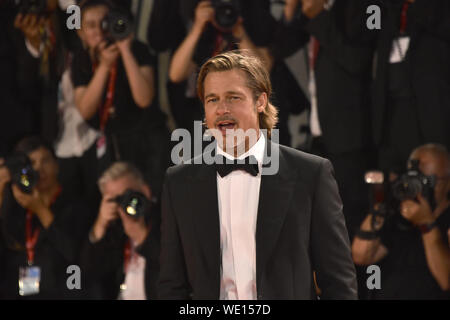 VENICE, ITALY - 29th August, 2019. Brad Pitt attends the red carpet of AD ASTRA during the 76th Venice Film Festival on August 29, 2019 in Venice, Italy. © Andrea Merola/Awakening/Alamy Live News Stock Photo