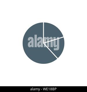 Pie Chart related vector glyph icon. Stock Vector