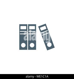 Office Folders related vector glyph icon. Stock Vector