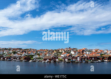 View to the city Fiskebaeckskil in Sweden. Stock Photo