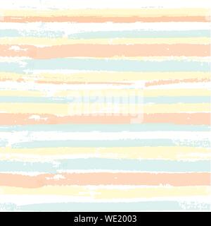 Seamless vector pattern with pastel color brush painted stripes. Abstract background for fashion print, wallpaper, wrapping paper, packaging Stock Vector