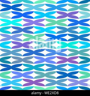 Seamless pattern with ordered arrangement of abstract geometric shapes. The image of flat crosses simulating waves. Vector EPS10 Stock Vector