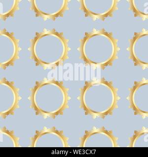 Seamless pattern with golden wedding rings on light background. The image is made in a realistic style. Vector EPS10 Stock Vector