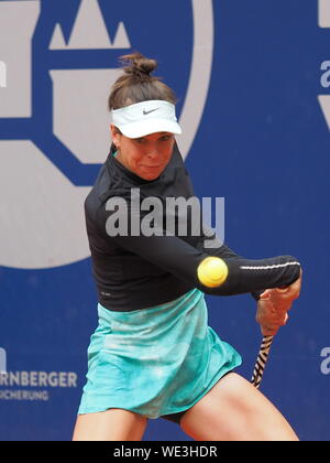 Nuremberg, Germany - May 21, 2019: Australian tennis player Ajla Tomljanovic at the Euro 250.000 WTA Versicherungscup Tournament 1st round match again Stock Photo