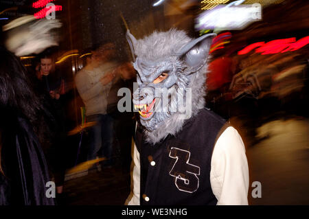 People celebrating, Halloween, Leicester Square, London, Britain. Stock Photo