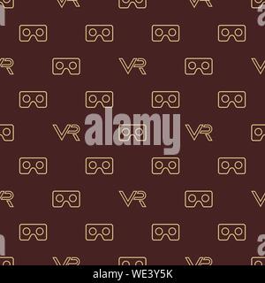 Seamless Vector Pattern With VR Logos Stock Vector