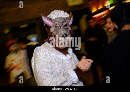 People celebrating, Halloween, Leicester Square, London, Britain. Stock Photo