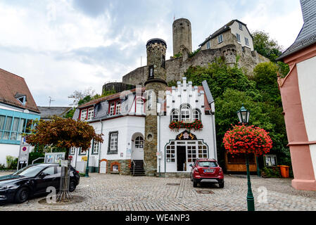 29 August 2019: Burg ruine castle Eppstein in Taunus. Hesse (Hessen), Germany. Nearby Frankfurt am Main, Wiesbaden. Stock Photo