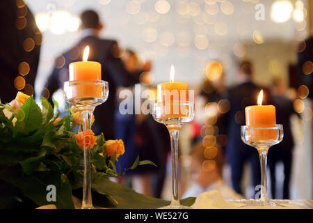 Dancing couples during party or wedding celebration Stock Photo