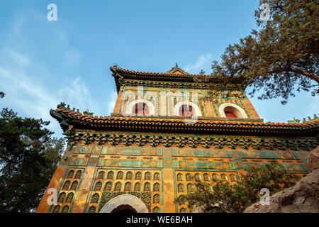 Ancient buildings of the Summer Palace in Beijing, China - UNESCO World Heritage Site Stock Photo