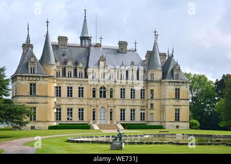 France, Marne, Boursault, the wine producing castle commissioned by Veuve Clicquot Stock Photo