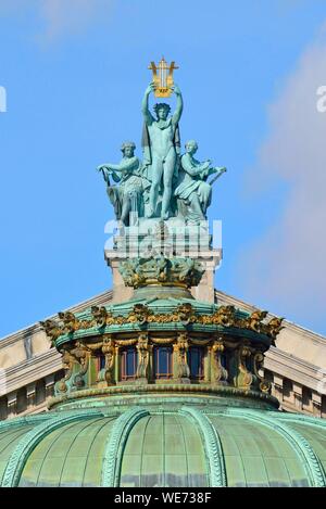 France, Paris, the Garnier Opera roof Stock Photo